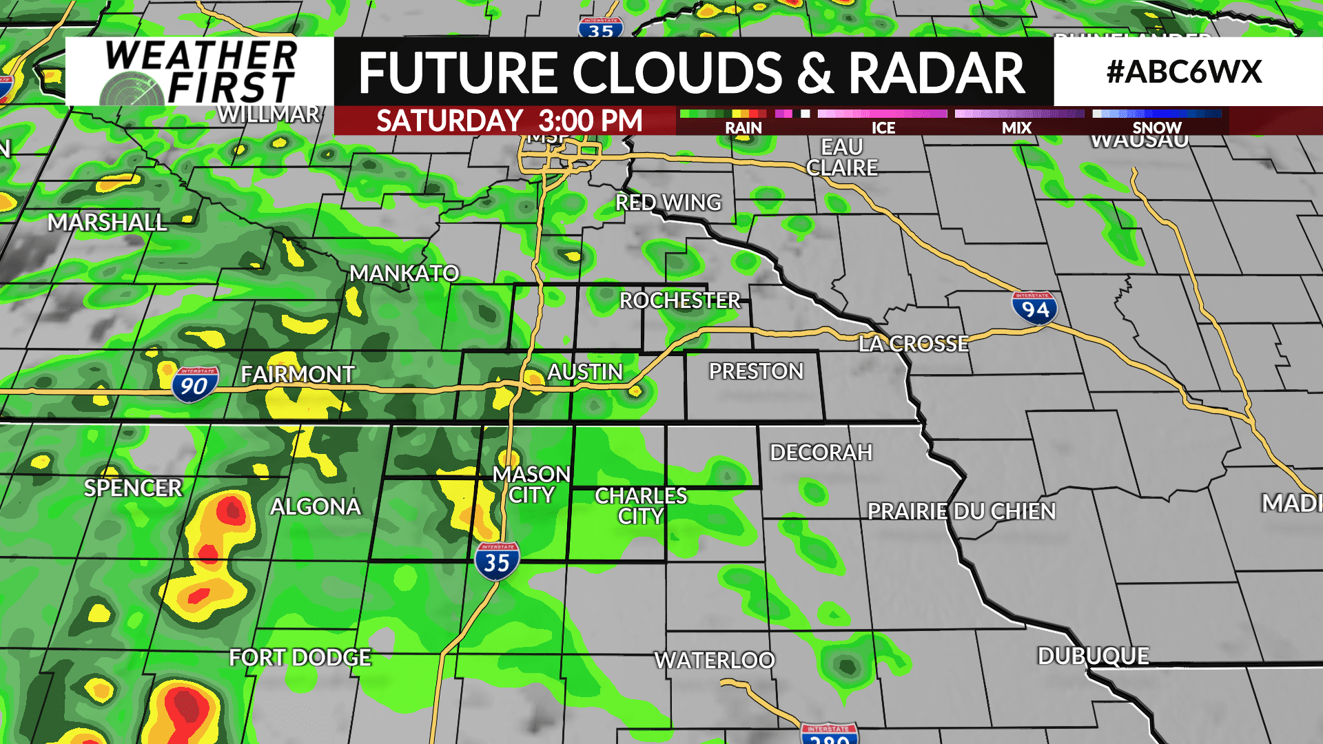 Saturday showers and thunderstorms - ABC 6 News
